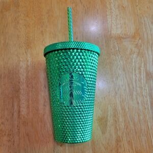 NWT Starbucks green chrome studded grande tumbler